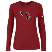 Wholesale Cheap Women's Nike Arizona Cardinals Of The City Long Sleeve Tri-Blend NFL T-Shirt Red