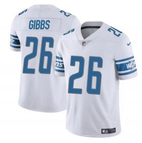 Men\'s Detroit Lions #26 Jahmyr Gibbs White Vapor Untouchable Limited Football Stitched Jersey