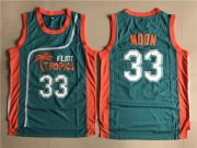 Wholesale Cheap Flint Tropics 33 Jackie Moon Teal Semi Pro Movie Stitched Basketball Jersey