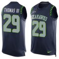 Wholesale Cheap Nike Seahawks #29 Earl Thomas III Steel Blue Team Color Men's Stitched NFL Limited Tank Top Jersey
