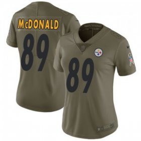 Wholesale Cheap Women\'s Nike Pittsburgh Steelers #89 Vance McDonald Limited Olive 2017 Salute to Service NFL Jersey