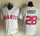 Wholesale Cheap Giants #28 Buster Posey White New Cool Base Mother's Day Stitched MLB Jersey