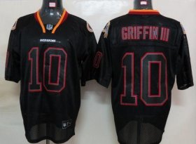 Wholesale Cheap Redskins #10 Robert Griffin III Lights Out Black Stitched NFL Jersey