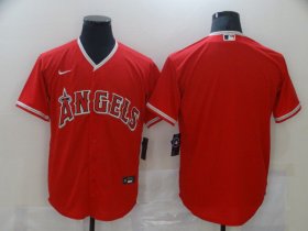 Wholesale Cheap Men Los Angeles Angels Blank Red Game Nike MLB Jerseys