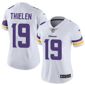 Wholesale Cheap Nike Vikings #19 Adam Thielen White Women\'s Stitched NFL Vapor Untouchable Limited Jersey