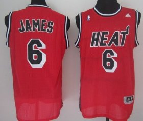 Wholesale Cheap Miami Heat #6 LeBron James 2013 Red Swingman Jersey
