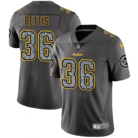 Wholesale Cheap Nike Steelers #36 Jerome Bettis Gray Static Men\'s Stitched NFL Vapor Untouchable Limited Jersey