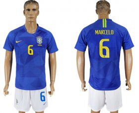 Wholesale Cheap Brazil #6 Marcelo Away Soccer Country Jersey