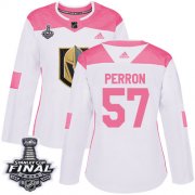 Wholesale Cheap Adidas Golden Knights #57 David Perron White/Pink Authentic Fashion 2018 Stanley Cup Final Women's Stitched NHL Jersey