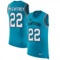 Wholesale Cheap Nike Panthers #22 Christian McCaffrey Blue Alternate Men's Stitched NFL Limited Rush Tank Top Jersey