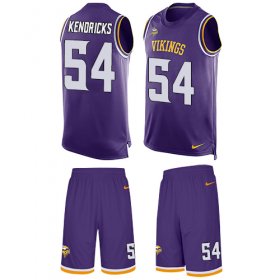 Wholesale Cheap Nike Vikings #54 Eric Kendricks Purple Team Color Men\'s Stitched NFL Limited Tank Top Suit Jersey