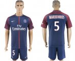 Wholesale Cheap Paris Saint-Germain #5 Marquinhos Home Soccer Club Jersey