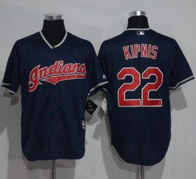 Wholesale Cheap Indians #22 Jason Kipnis Navy Blue New Cool Base Stitched MLB Jersey