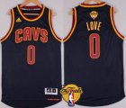 Wholesale Cheap Men's Cleveland Cavaliers #0 Kevin Love 2015 The Finals New Navy Blue Jersey