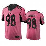 Wholesale Cheap Atlanta Falcons #98 Takkarist Mckinley Pink Vapor Limited City Edition NFL Jersey