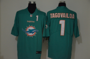 Wholesale Cheap Men's Miami Dolphins #1 Tua Tagovailoa Green 2020 Big Logo Number Vapor Untouchable Stitched NFL Nike Fashion Limited Jersey