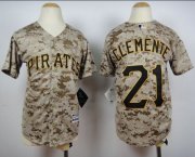 Wholesale Cheap Pirates #21 Roberto Clemente Camo Cool Base Stitched Youth MLB Jersey