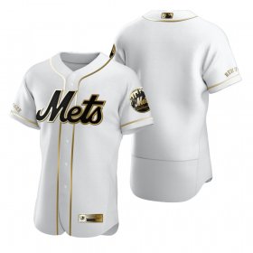 Wholesale Cheap New York Mets Blank White Nike Men\'s Authentic Golden Edition MLB Jersey