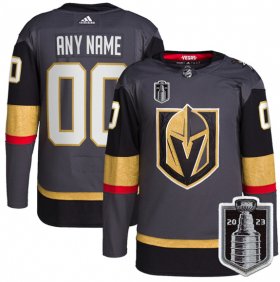 Wholesale Cheap Men\'s Vegas Golden Knights Active Player Custom Gray 2023 Stanley Cup Final Stitched Jersey