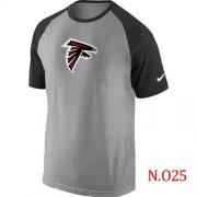 Wholesale Cheap Nike Atlanta Falcons Ash Tri Big Play Raglan NFL T-Shirt Grey/Black