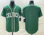 Cheap Men's Boston Celtics Blank Green Stitched Baseball Jersey