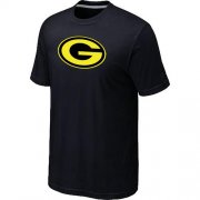 Wholesale Cheap Men's Green Bay Packers Neon Logo Charcoal T-Shirt Black