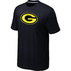 Wholesale Cheap Men\'s Green Bay Packers Neon Logo Charcoal T-Shirt Black