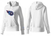 Wholesale Cheap Women's Tennessee Titans Logo Pullover Hoodie White
