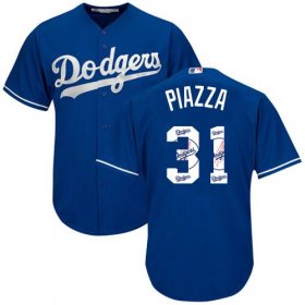 Wholesale Cheap Dodgers #31 Mike Piazza Blue Team Logo Fashion Stitched MLB Jersey