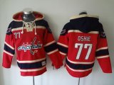 Wholesale Cheap Capitals #77 T.J Oshie Red Sawyer Hooded Sweatshirt Stitched NHL Jersey