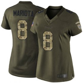 Wholesale Cheap Nike Titans #8 Marcus Mariota Green Women\'s Stitched NFL Limited 2015 Salute to Service Jersey