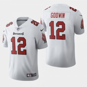 Wholesale Cheap Tampa Bay Buccaneers #12 Chris Godwin White Men\'s Nike 2020 Vapor Limited NFL Jersey