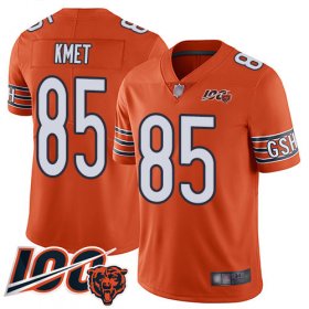 Wholesale Cheap Nike Bears #85 Cole Kmet Orange Men\'s Stitched NFL Limited Rush 100th Season Jersey