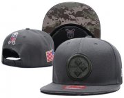Wholesale Cheap NFL Pittsburgh Steelers Team Logo Salute To Service Adjustable Hat F01