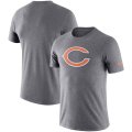 Wholesale Cheap Chicago Bears Nike Essential Logo Dri-FIT Cotton T-Shirt Heather Charcoal