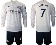 Wholesale Cheap 2021 Men Manchester city away long sleeve 7 soccer jerseys
