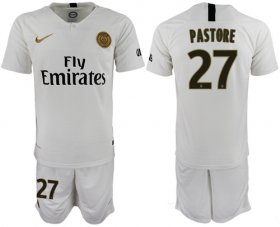 Wholesale Cheap Paris Saint-Germain #27 Pastore Away Soccer Club Jersey