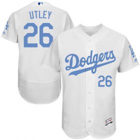 Wholesale Cheap Dodgers #26 Chase Utley White Flexbase Authentic Collection Father\'s Day Stitched MLB Jersey
