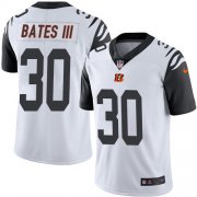 Wholesale Cheap Nike Bengals #30 Jessie Bates III White Men's Stitched NFL Limited Rush Jersey
