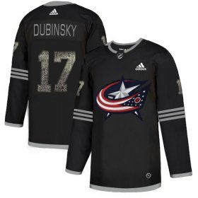 Wholesale Cheap Adidas Blue Jackets #17 Brandon Dubinsky Black Authentic Classic Stitched NHL Jersey