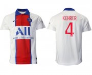 Wholesale Cheap Men 2020-2021 club Paris Saint-Germain away aaa version 4 white Soccer Jerseys
