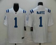 Wholesale Cheap Men's Indianapolis Colts #1 Pat McAfee White 2017 Vapor Untouchable Stitched NFL Nike Limited Jersey