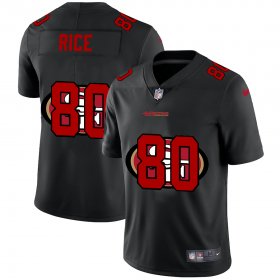 Wholesale Cheap San Francisco 49ers #80 Jerry Rice Men\'s Nike Team Logo Dual Overlap Limited NFL Jersey Black