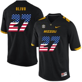 Wholesale Cheap Missouri Tigers 27 Brock Olivo Black USA Flag Nike College Football Jersey