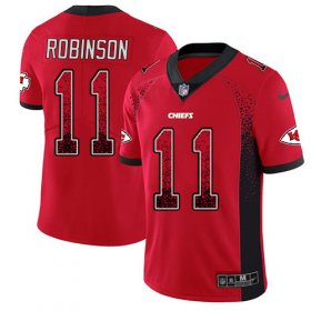 Wholesale Cheap Nike Chiefs #11 Demarcus Robinson Red Team Color Men\'s Stitched NFL Limited Rush Drift Fashion Jersey