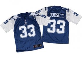 Wholesale Cheap Nike Cowboys #33 Tony Dorsett Navy Blue/White Throwback Men\'s Stitched NFL Elite Jersey