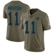 Wholesale Cheap Nike Panthers #11 Robby Anderson Olive Men's Stitched NFL Limited 2017 Salute To Service Jersey