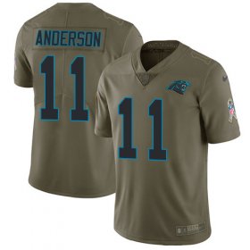 Wholesale Cheap Nike Panthers #11 Robby Anderson Olive Men\'s Stitched NFL Limited 2017 Salute To Service Jersey