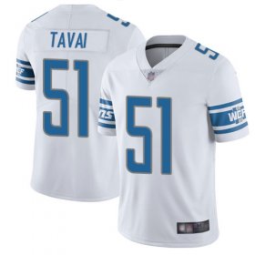 Wholesale Cheap Nike Lions #51 Jahlani Tavai White Men\'s Stitched NFL Vapor Untouchable Limited Jersey