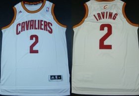 Wholesale Cheap Cleveland Cavaliers #2 Kyrie Irving Revolution 30 Swingman White Jersey